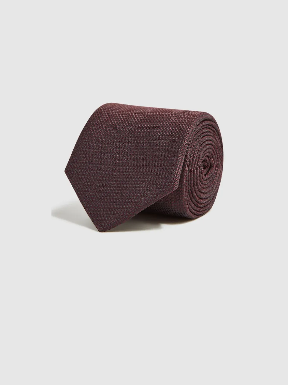 Reiss Burgundy Ceremony Textured Silk Blend Tie