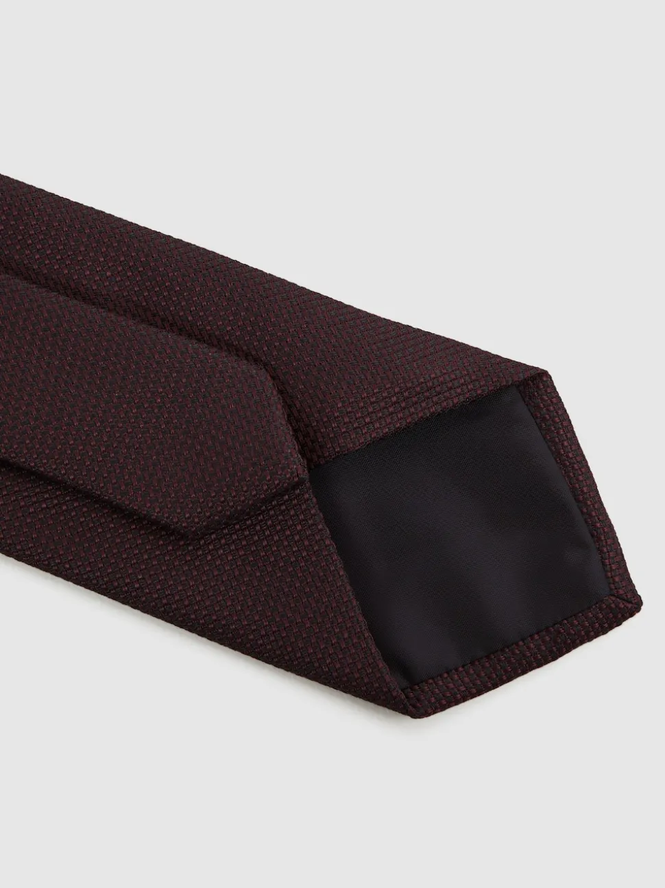 Reiss Burgundy Ceremony Textured Silk Blend Tie