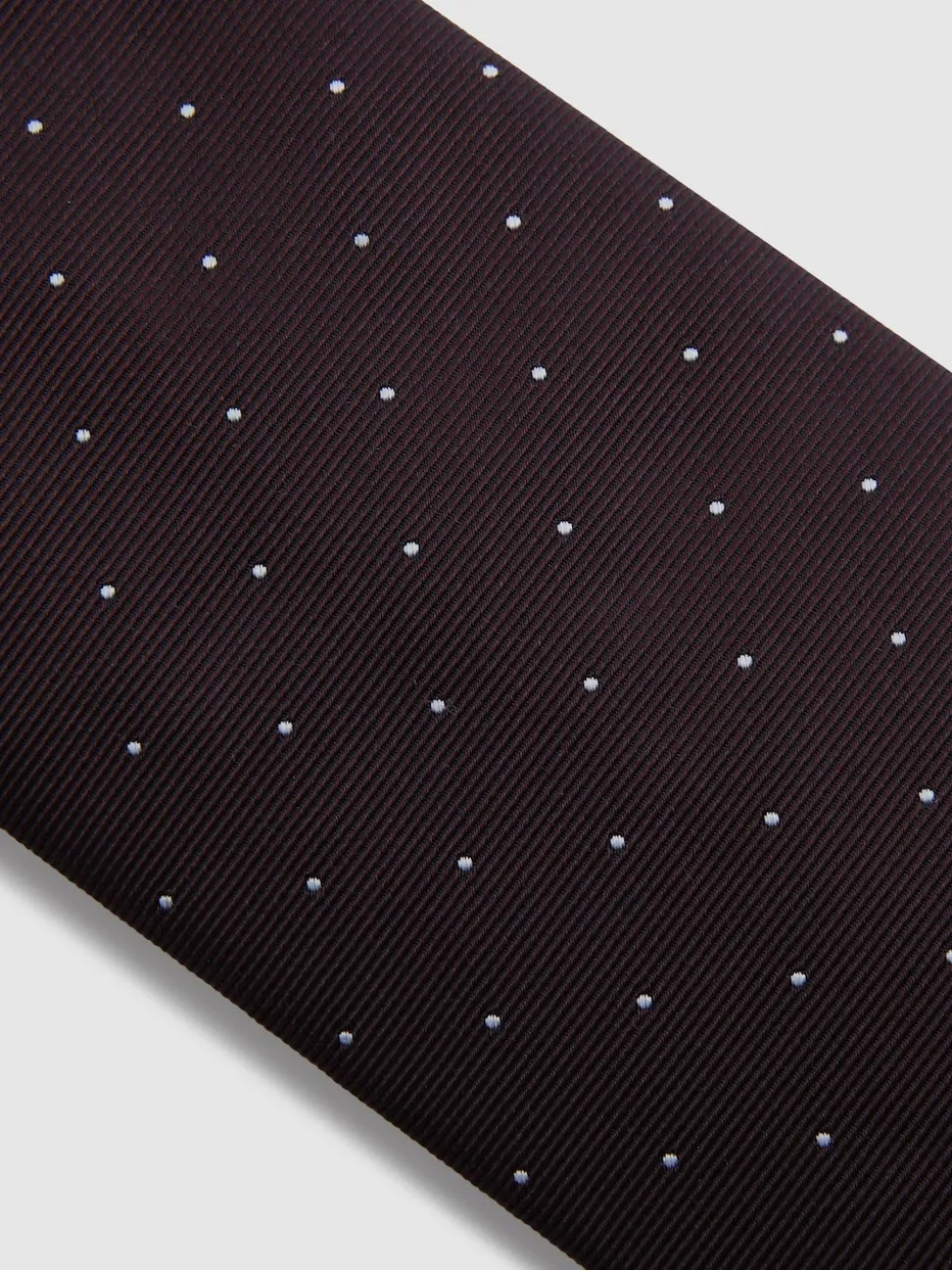 Reiss Burgundy Liam Polka Dot Silk Tie