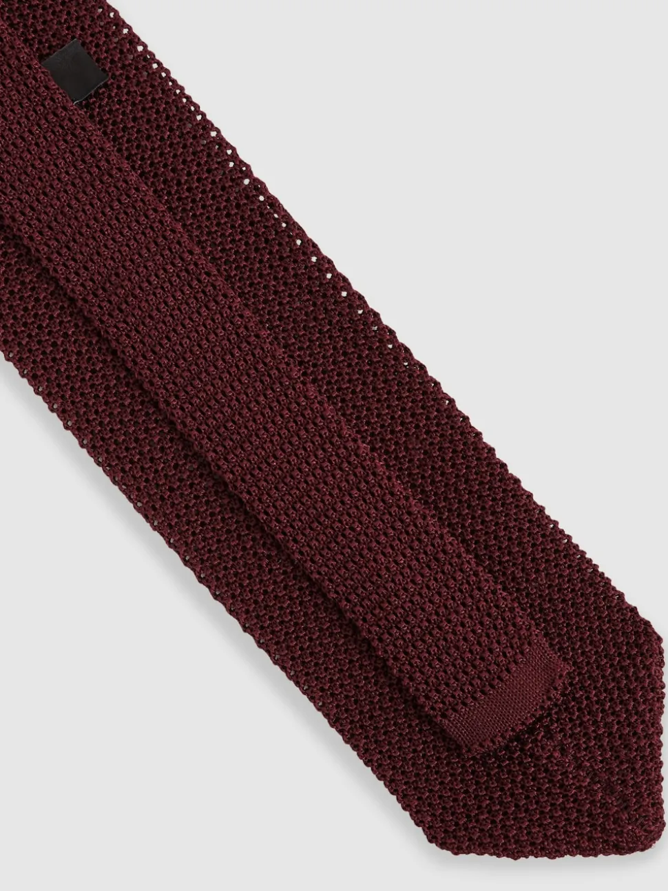 Reiss Burgundy Punto Spot Silk Knitted Pin-Dot Tie