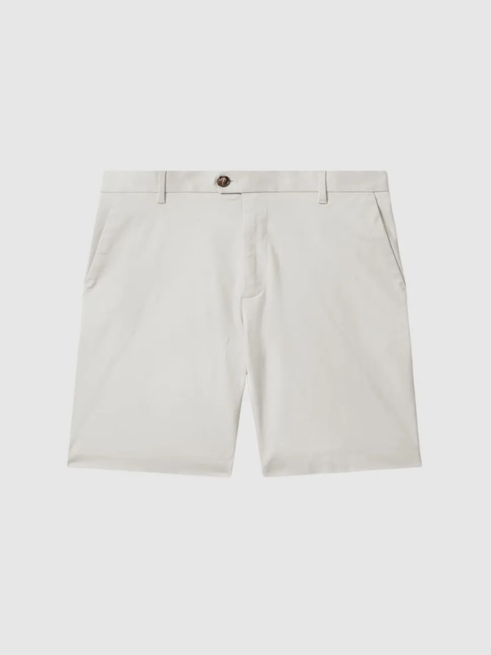 Reiss Chalk Wicket Cotton Chino Shorts with Stretch