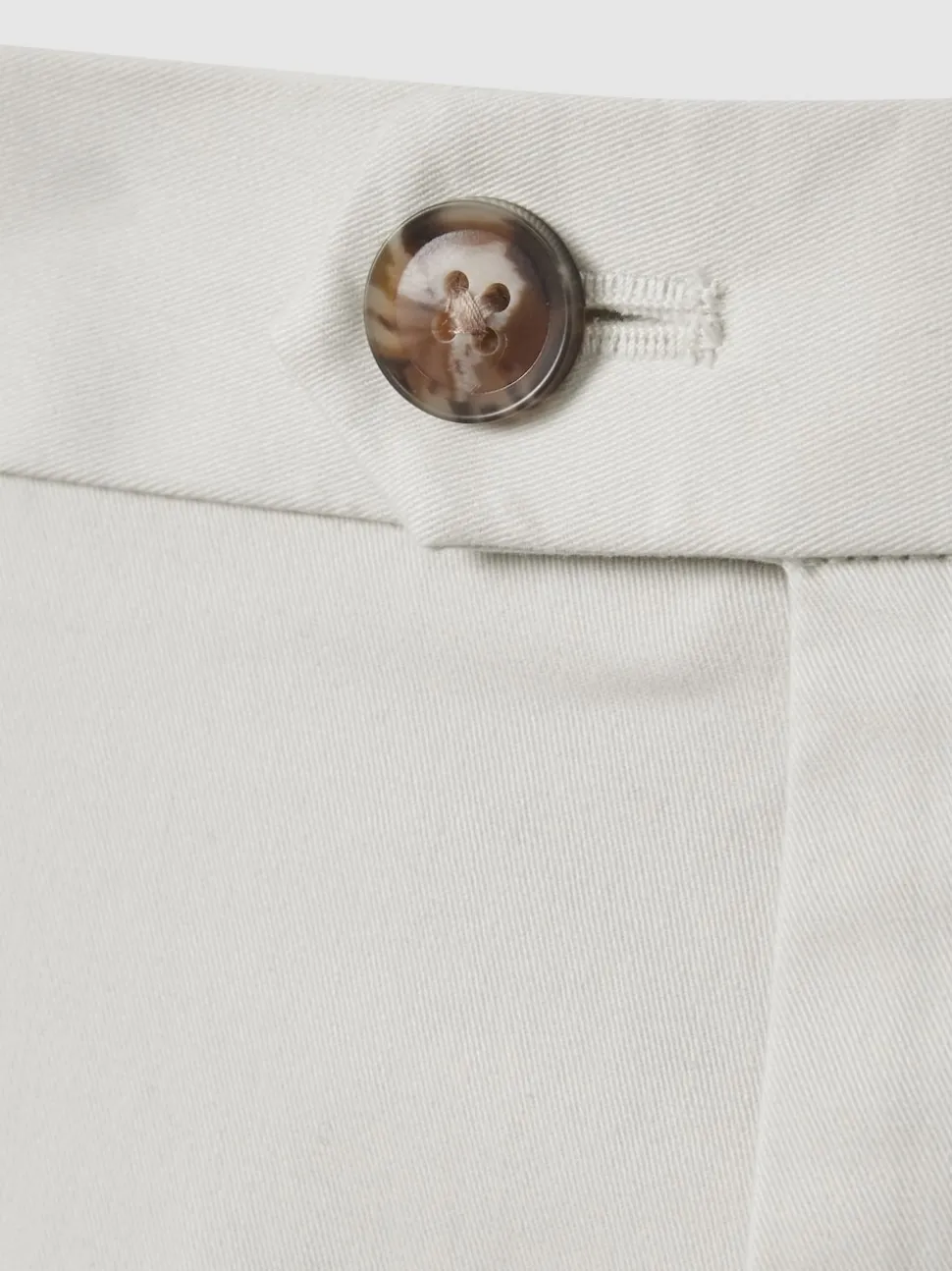 Reiss Chalk Wicket Cotton Chino Shorts with Stretch