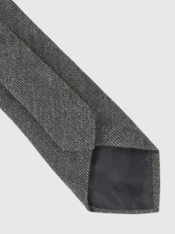 Reiss Charcoal Donato Wool-Silk Textured Tie