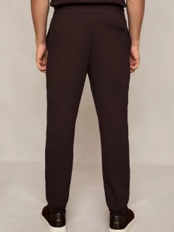 Reiss Cherry Red Premier Stretch-Jersey Tailored Joggers