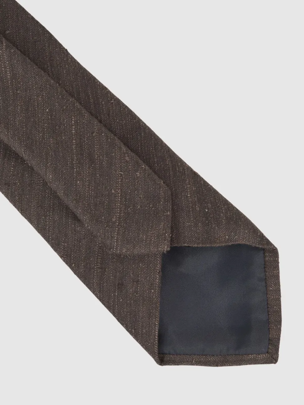 Reiss Chocolate Brown Falco Silk Blend Textured Tie
