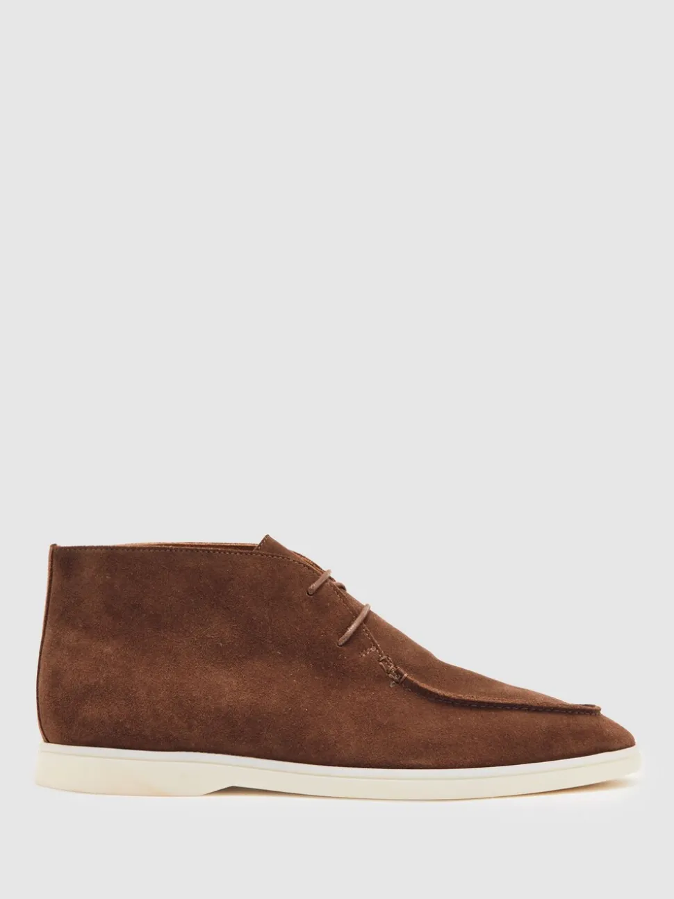 Reiss Chocolate Brown Loftus Suede Lace-Up Chukka Boots
