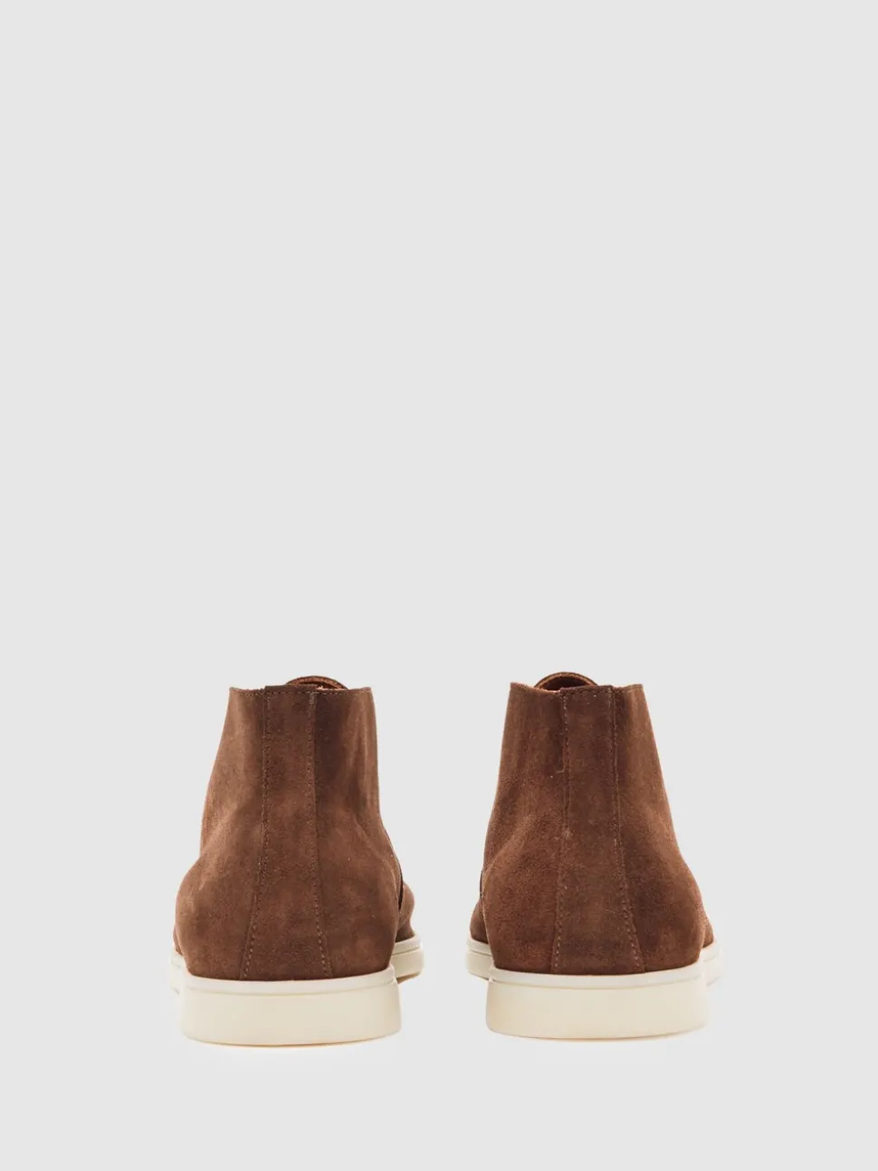 Reiss Chocolate Brown Loftus Suede Lace-Up Chukka Boots