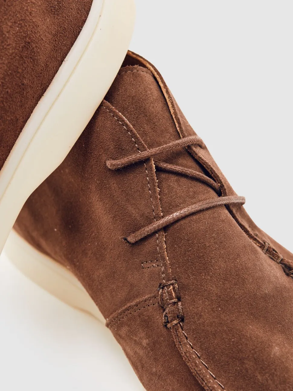 Reiss Chocolate Brown Loftus Suede Lace-Up Chukka Boots