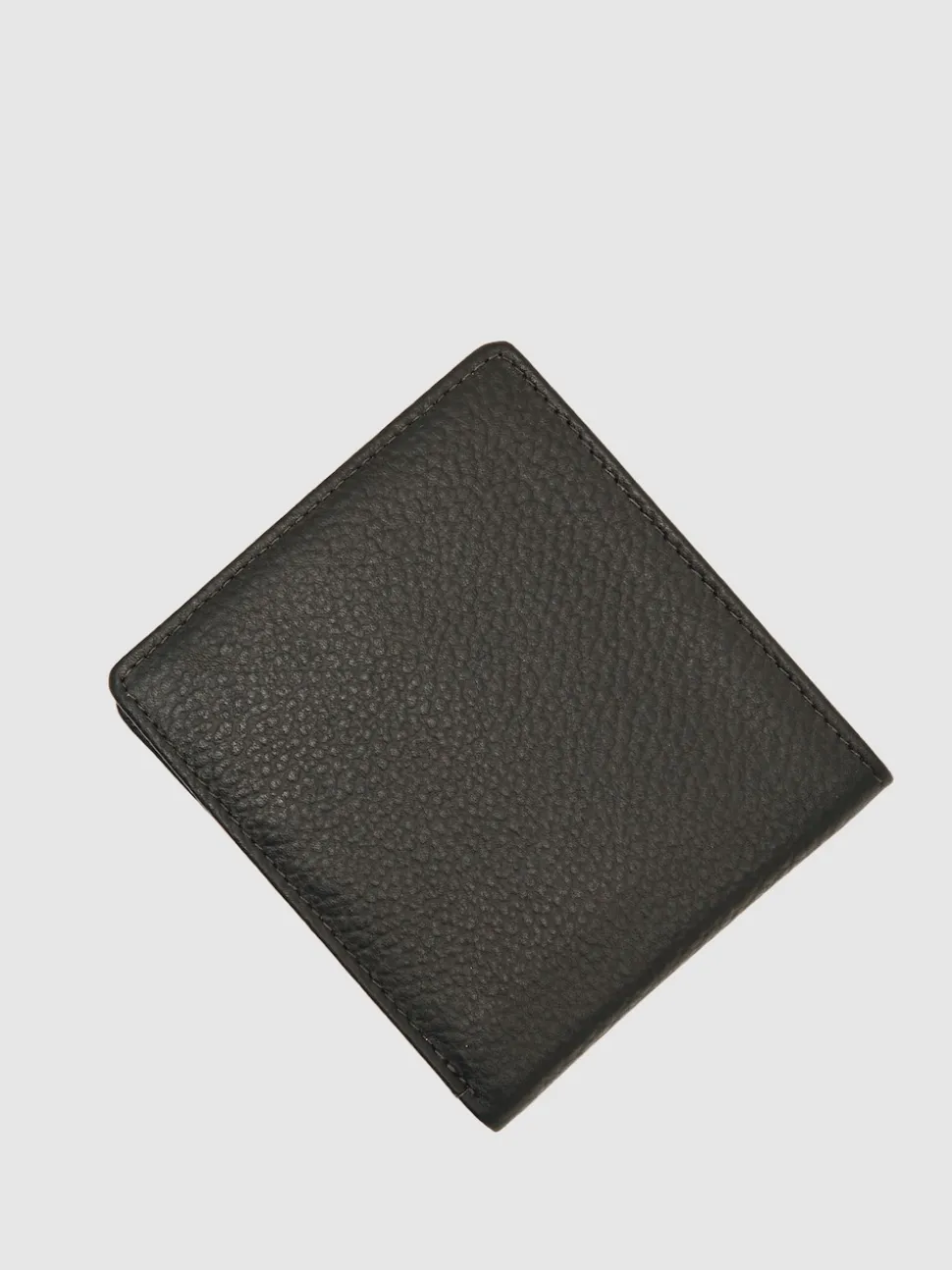 Reiss Chocolate Cabot Grained Leather Wallet