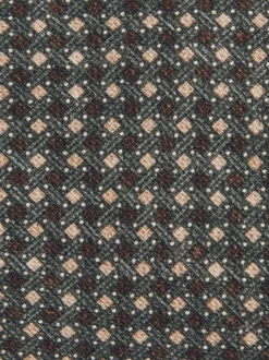 Reiss Dark Sage Multi Nicolo Micro-Square Print Tie With Wool