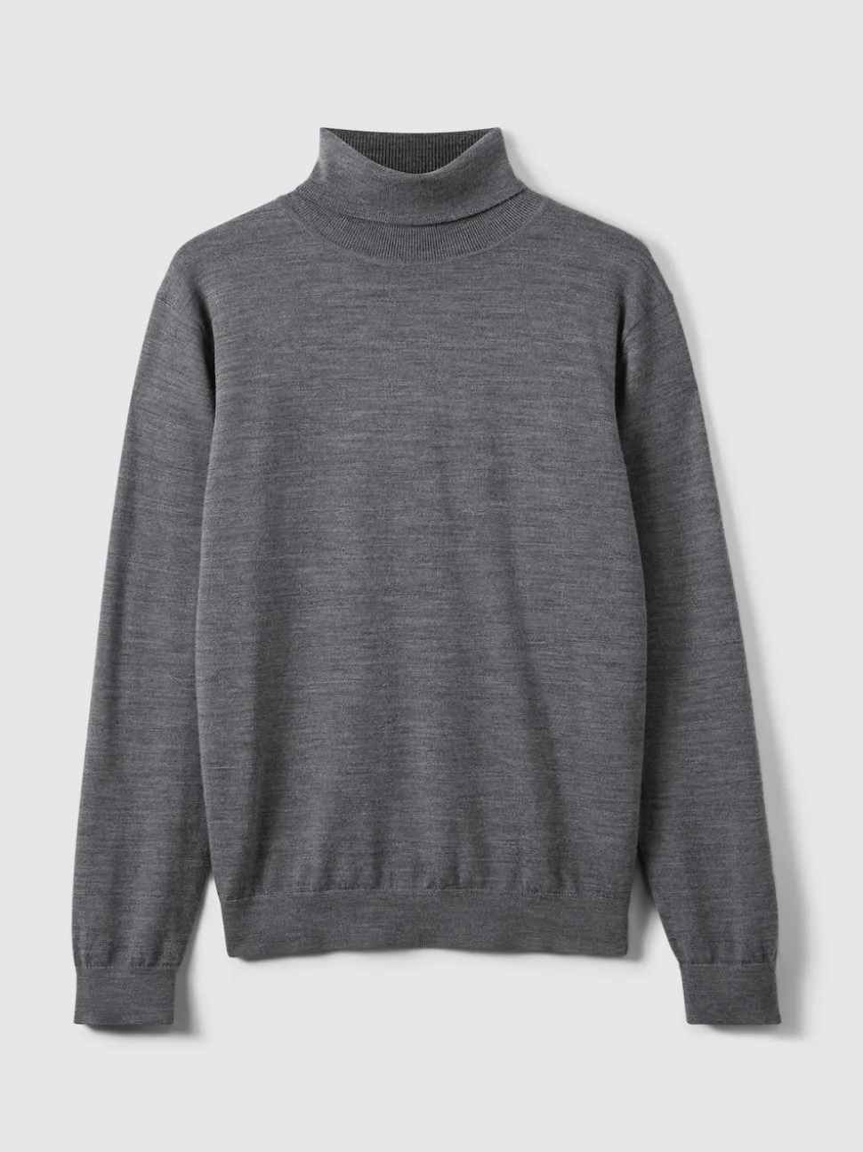 Reiss Derby Grey Marl Caine Slim Fit Merino Wool Roll Neck Jumper