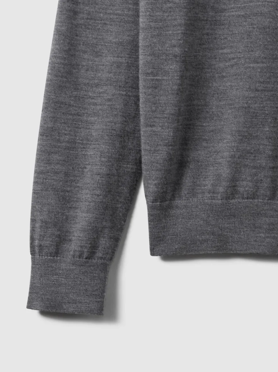 Reiss Derby Grey Marl Caine Slim Fit Merino Wool Roll Neck Jumper