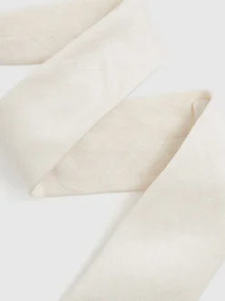 Reiss Ecru Elio Linen Textured Tie