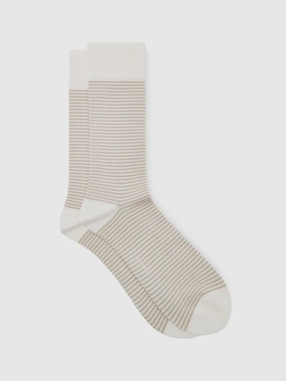 Reiss Ecru/Oatmeal Mario Stripe Striped Socks