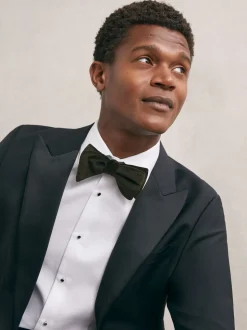 Reiss Emerald Hike Velvet Bow Tie
