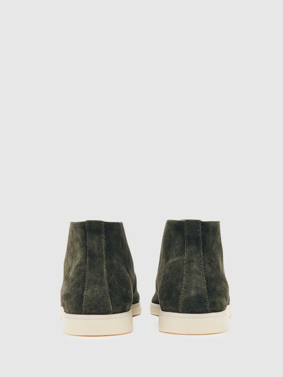 Reiss Forest Green Loftus Suede Lace-Up Chukka Boots