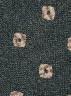 Reiss Forest Green Marco Silk-Wool Square-Medallion Tie