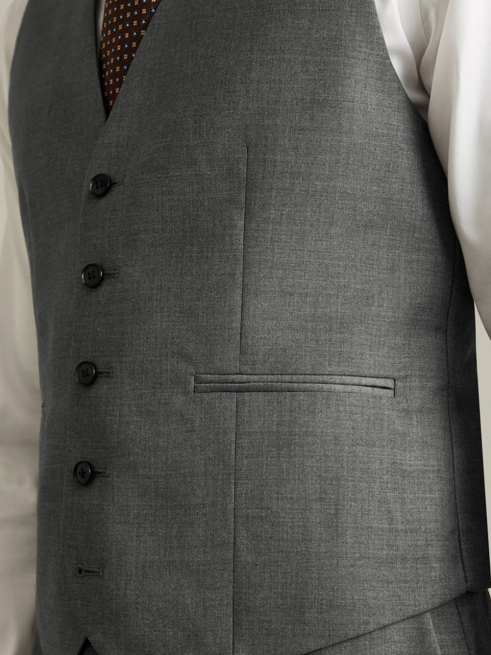 Reiss Grey Aspire Slim-Fit Wool Suit Waistcoat