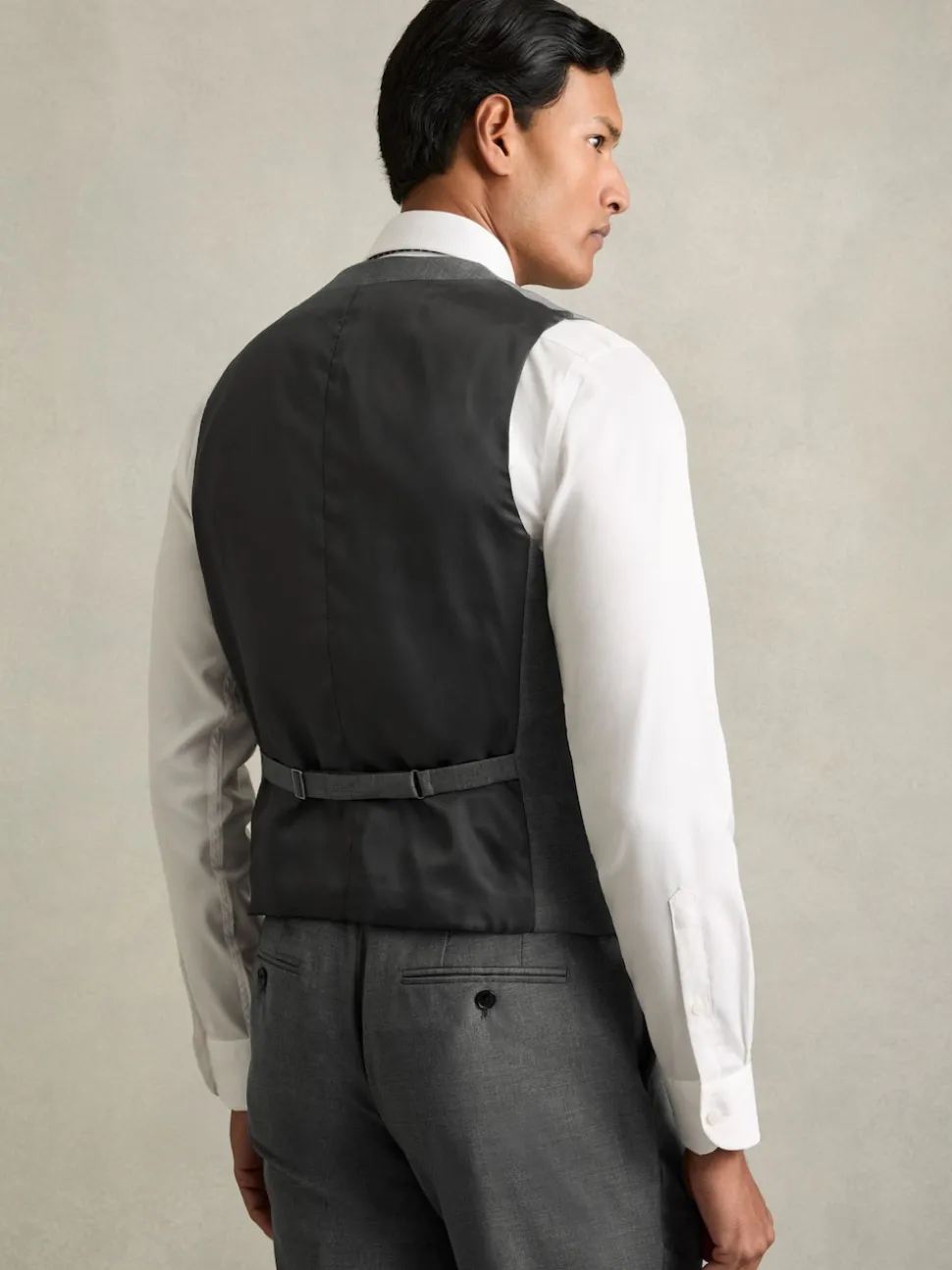 Reiss Grey Aspire Slim-Fit Wool Suit Waistcoat