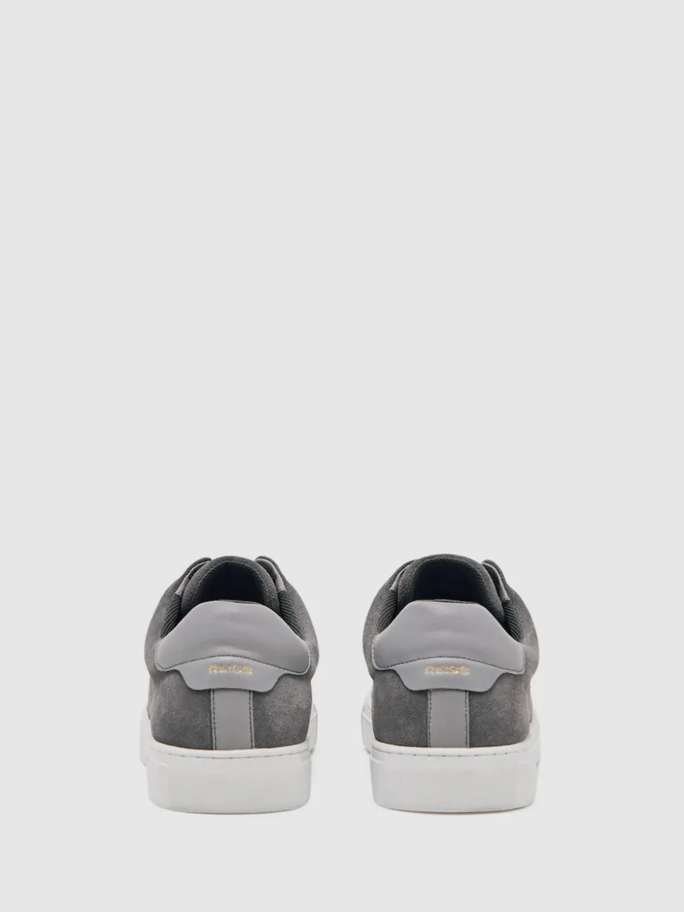 Reiss Grey Emil Suede Slip-On Elasticated Trainers