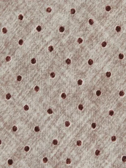 Reiss Grey Melange Pio Wool-Cotton Polka-Dot Tie