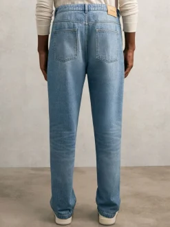 Reiss Light Blue Wash Broadway Loose-Fit Jeans