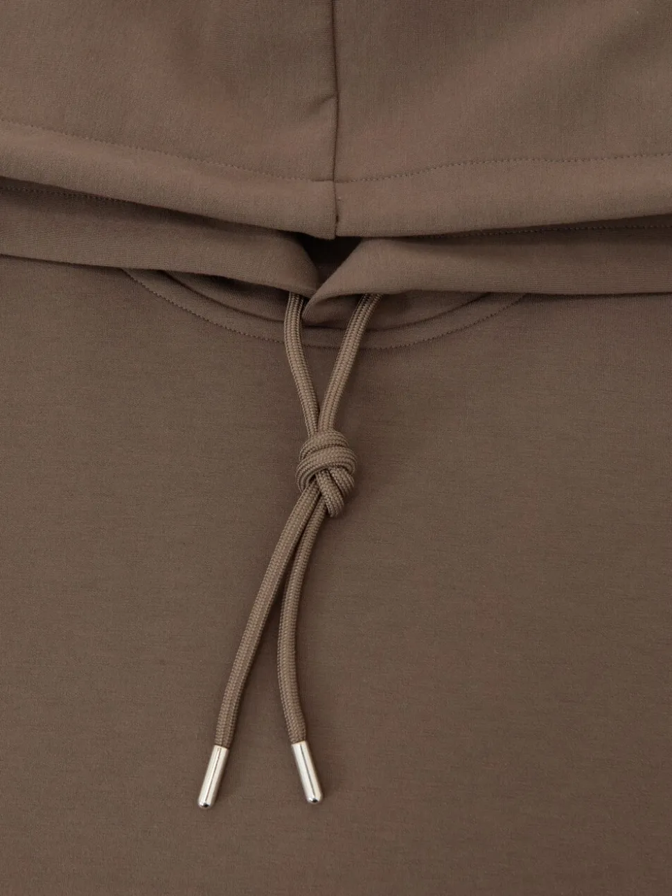 Reiss Light Brown Fabien Premium Interlock-Jersey Hoodie