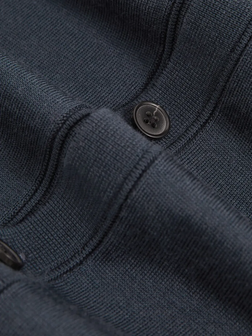 Reiss Midnight Navy West Merino Wool Button-Through Cardigan
