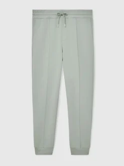 Reiss Mint Green Premier Stretch-Jersey Tailored Joggers