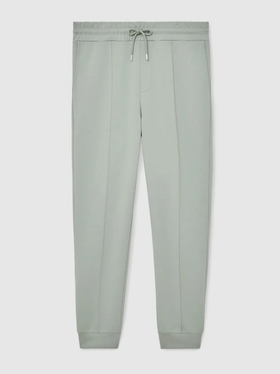 Reiss Mint Green Premier Stretch-Jersey Tailored Joggers
