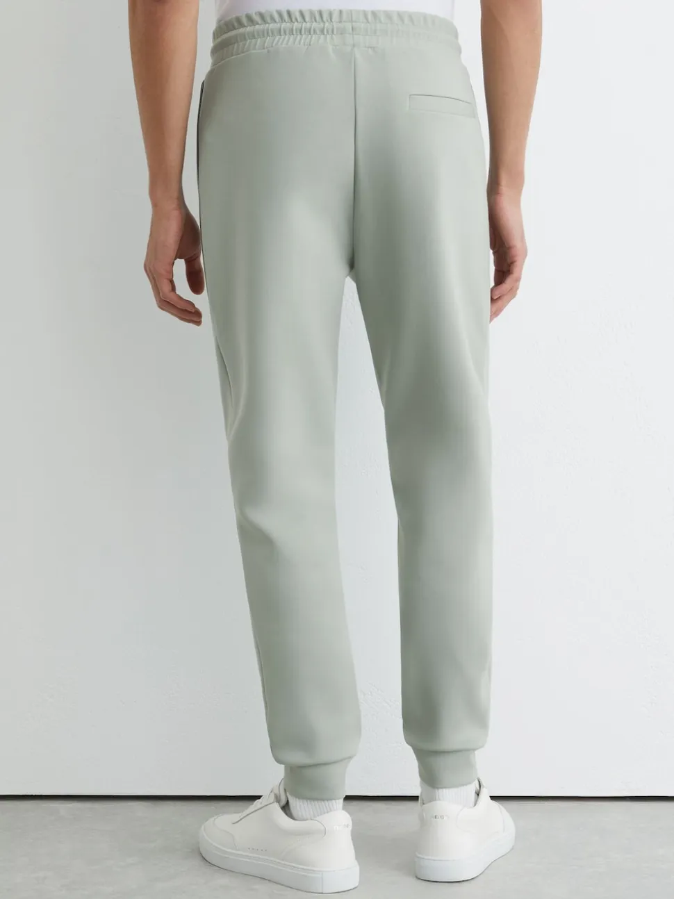 Reiss Mint Green Premier Stretch-Jersey Tailored Joggers