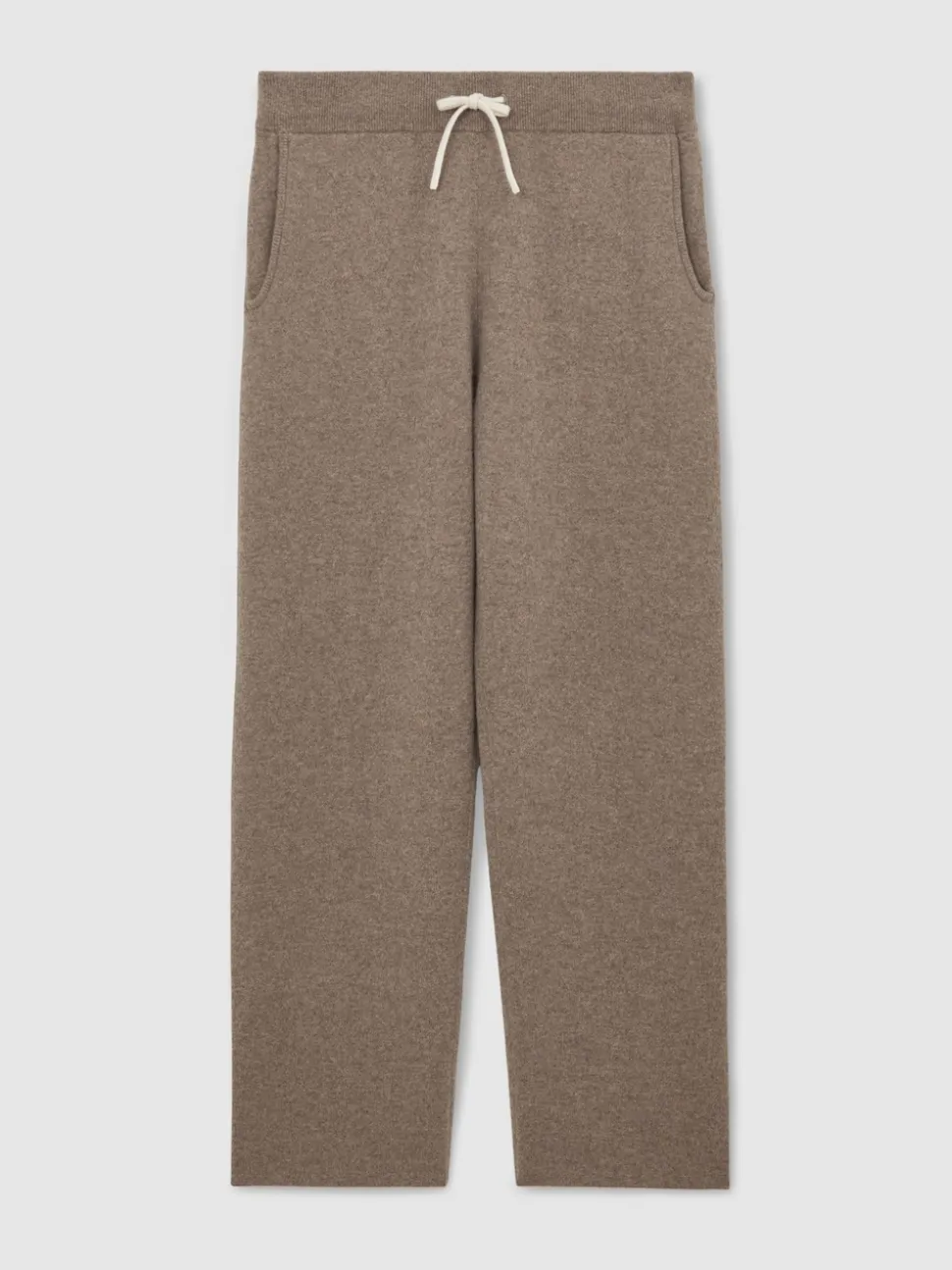 Reiss Mouse Brown Melange Chapter Atelier Cashmere-Blend Joggers