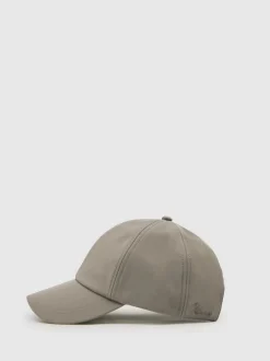 Reiss Mushroom Brown Brogan Embroidered Logo Tech Baseball Cap