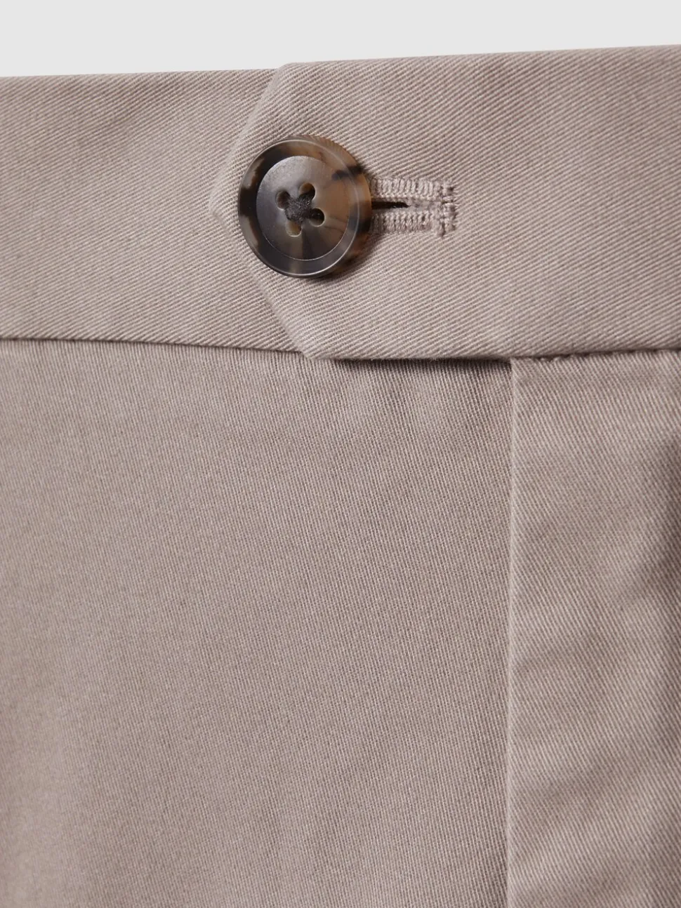 Reiss Mushroom Brown Wicket Cotton Chino Shorts with Stretch