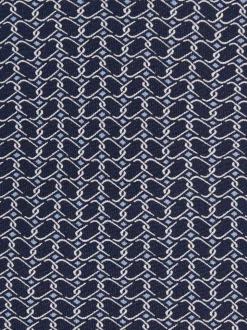 Reiss Navy Bernardo Silk Geometric-Chain Print Tie