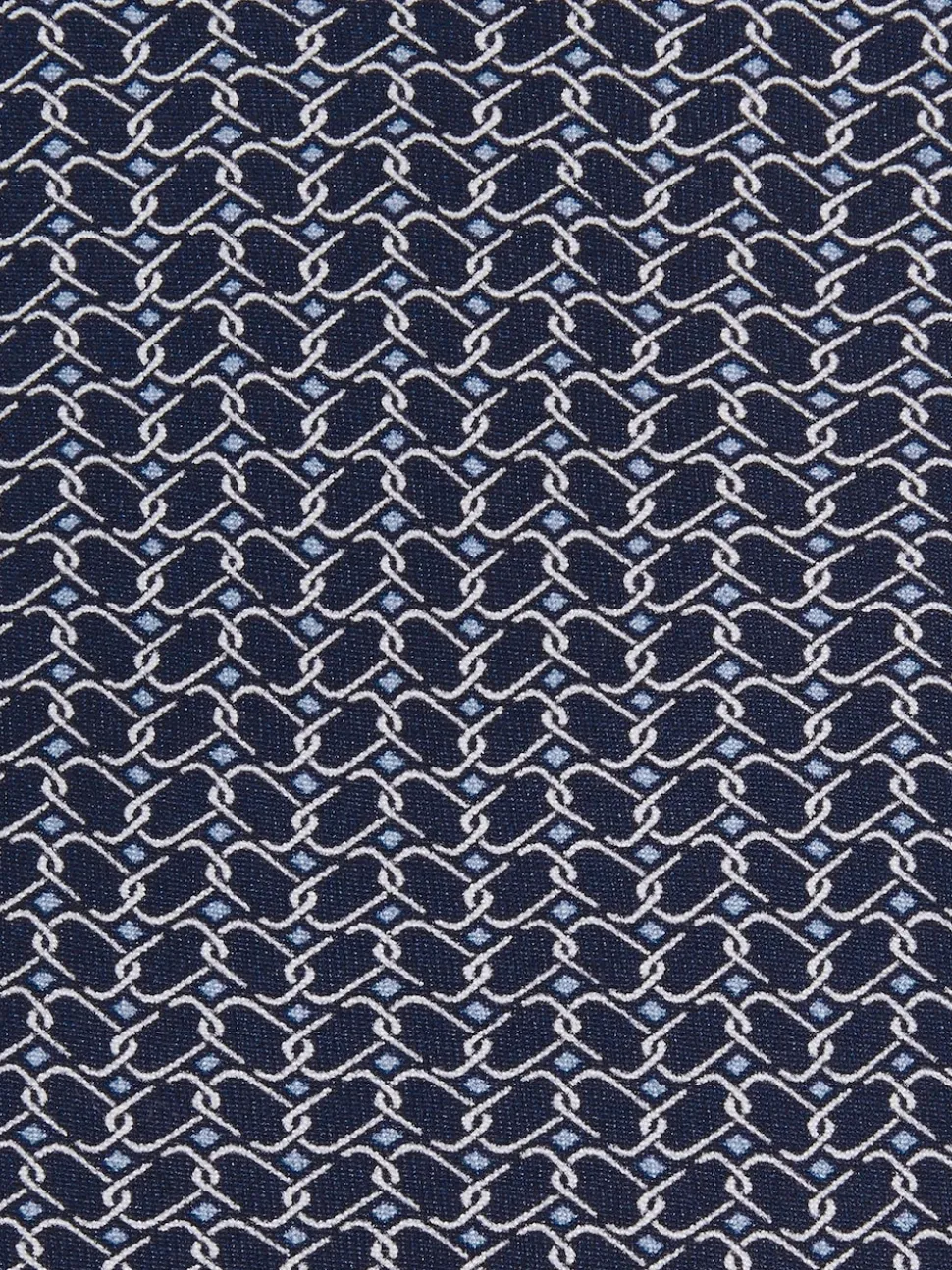 Reiss Navy Bernardo Silk Geometric-Chain Print Tie