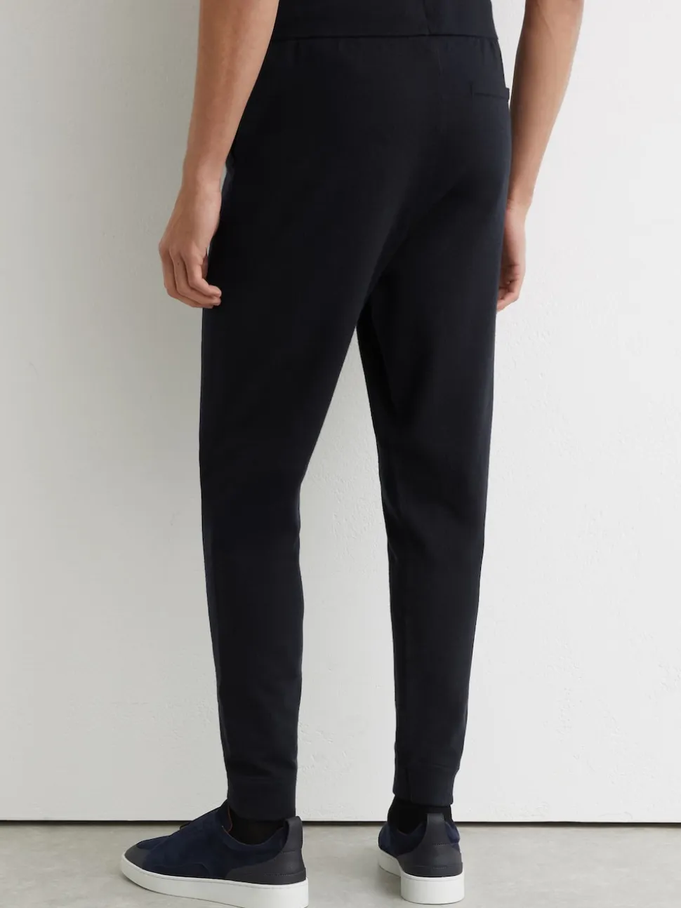 Reiss Navy Billings Merino Wool-Blend Cuffed Joggers