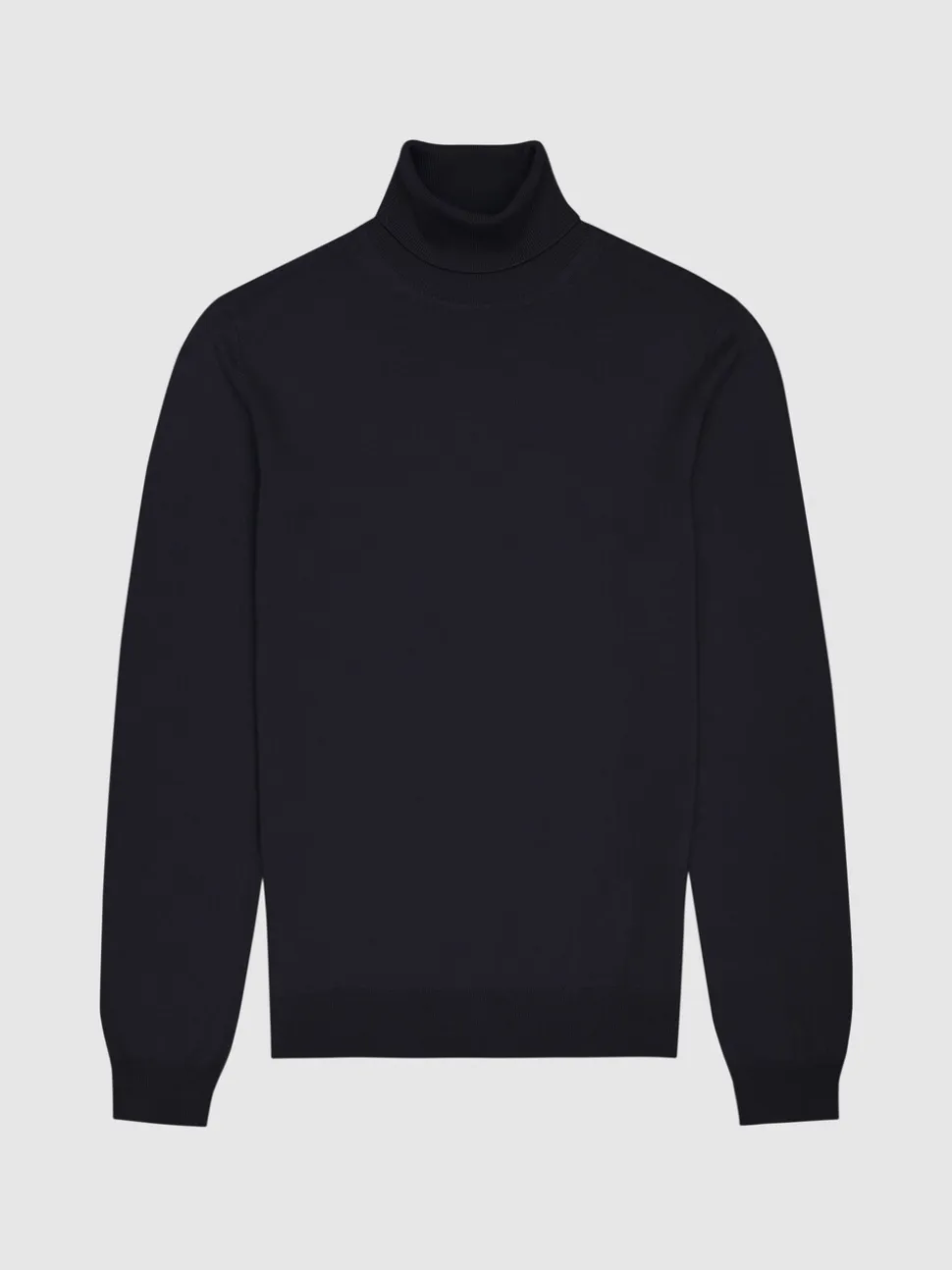 Reiss Navy Caine Slim Fit Merino Wool Roll Neck Jumper