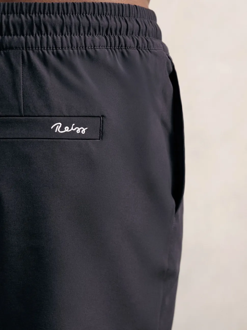 Reiss Navy Cliff Drawstring Swim Shorts