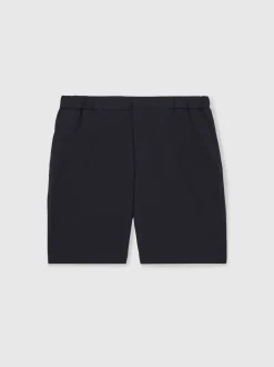 Reiss Navy Deck Drawstring Chino Shorts