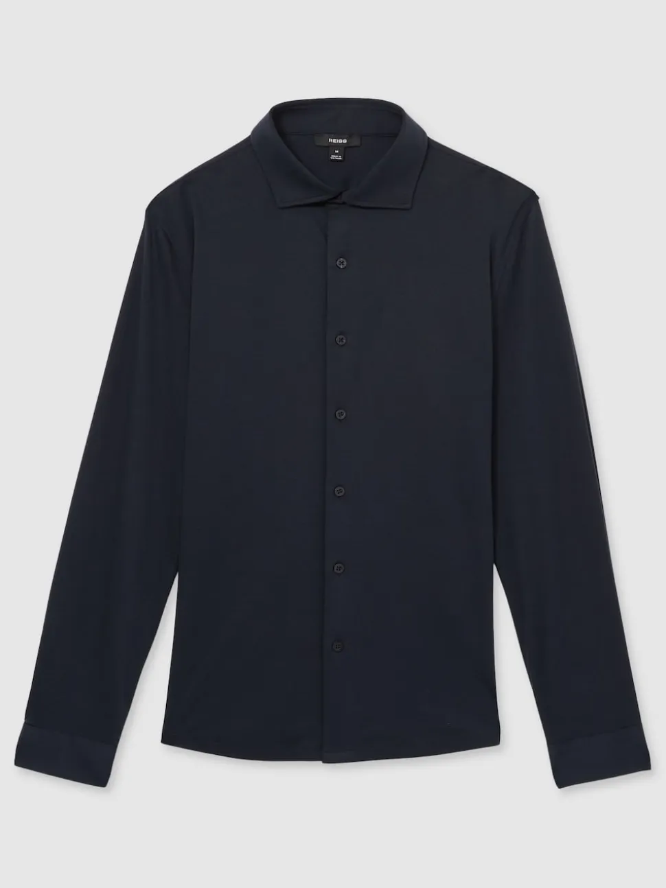 Reiss Navy Duke Air-Water Cotton Slim-Fit Shirt