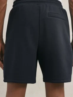 Reiss Navy Dusk Cotton-Blend Drawstring Shorts