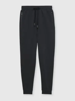 Reiss Navy Finch Cotton-Blend Drawstring Joggers