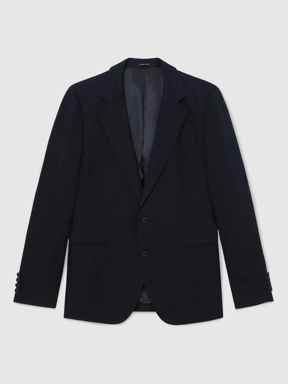 Reiss Navy Kin Single Breasted Linen Blazer Tailored-Fit