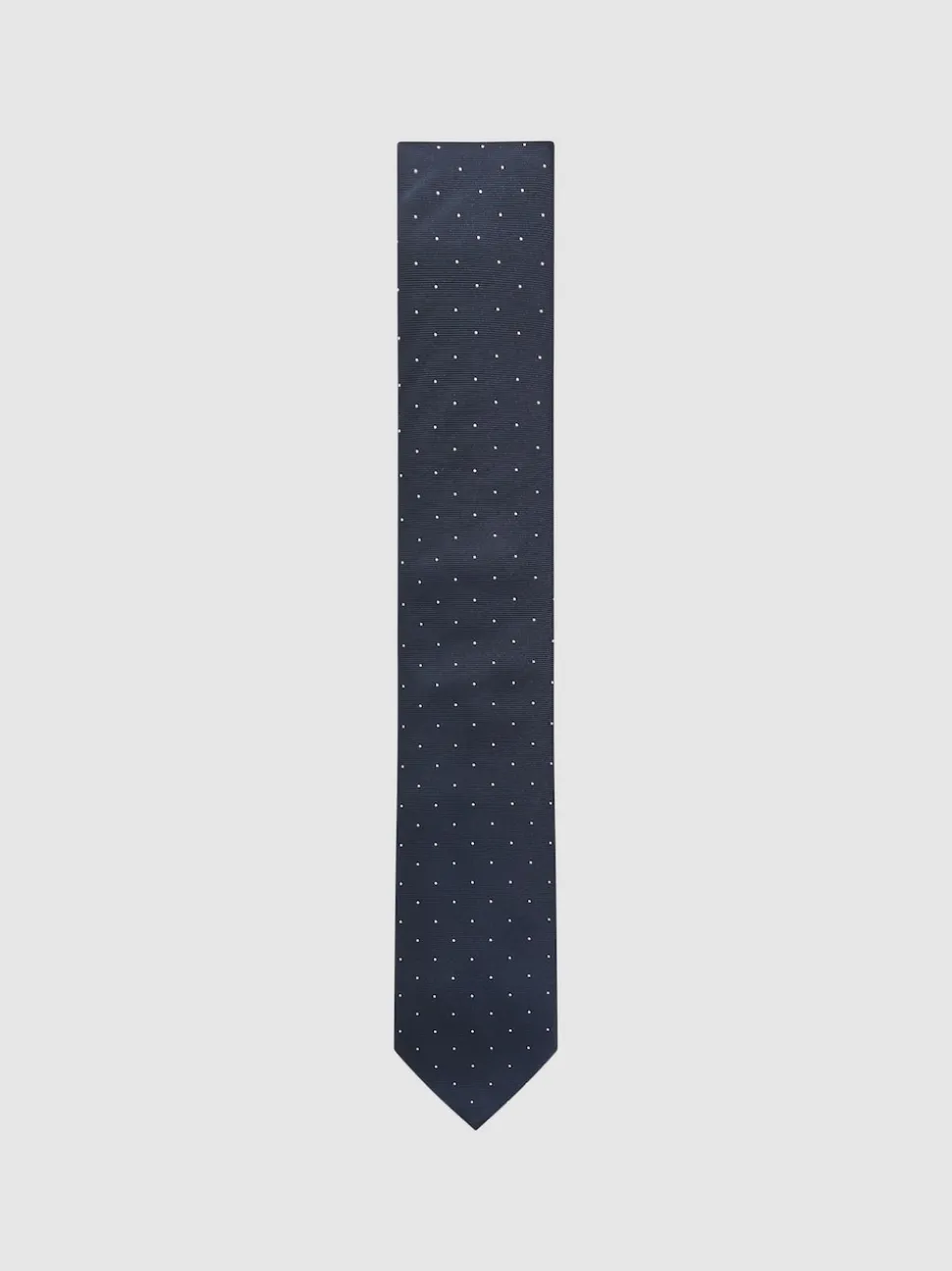 Reiss Navy Liam Polka Dot Silk Tie