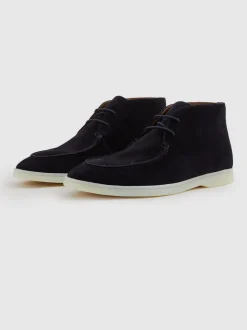 Reiss Navy Loftus Suede Chukka Boots