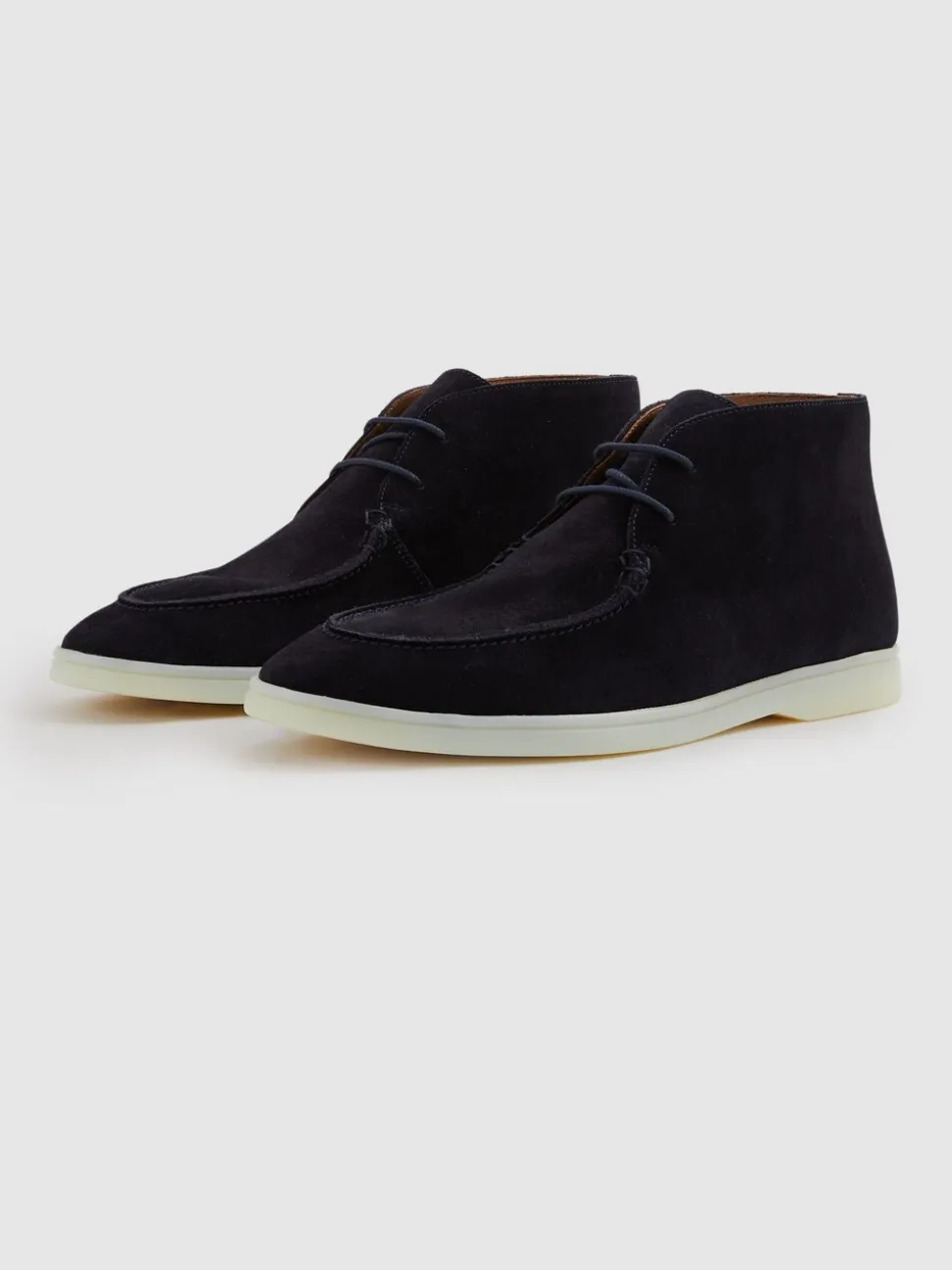 Reiss Navy Loftus Suede Chukka Boots