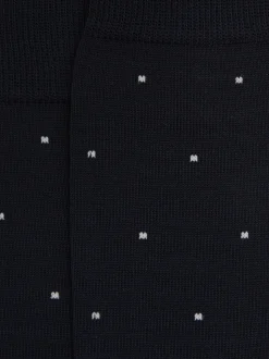 Reiss Navy Mario Spot Polka Dot Socks