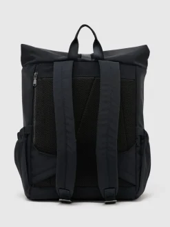 Reiss Navy Pascal Technical Roll-Top Backpack