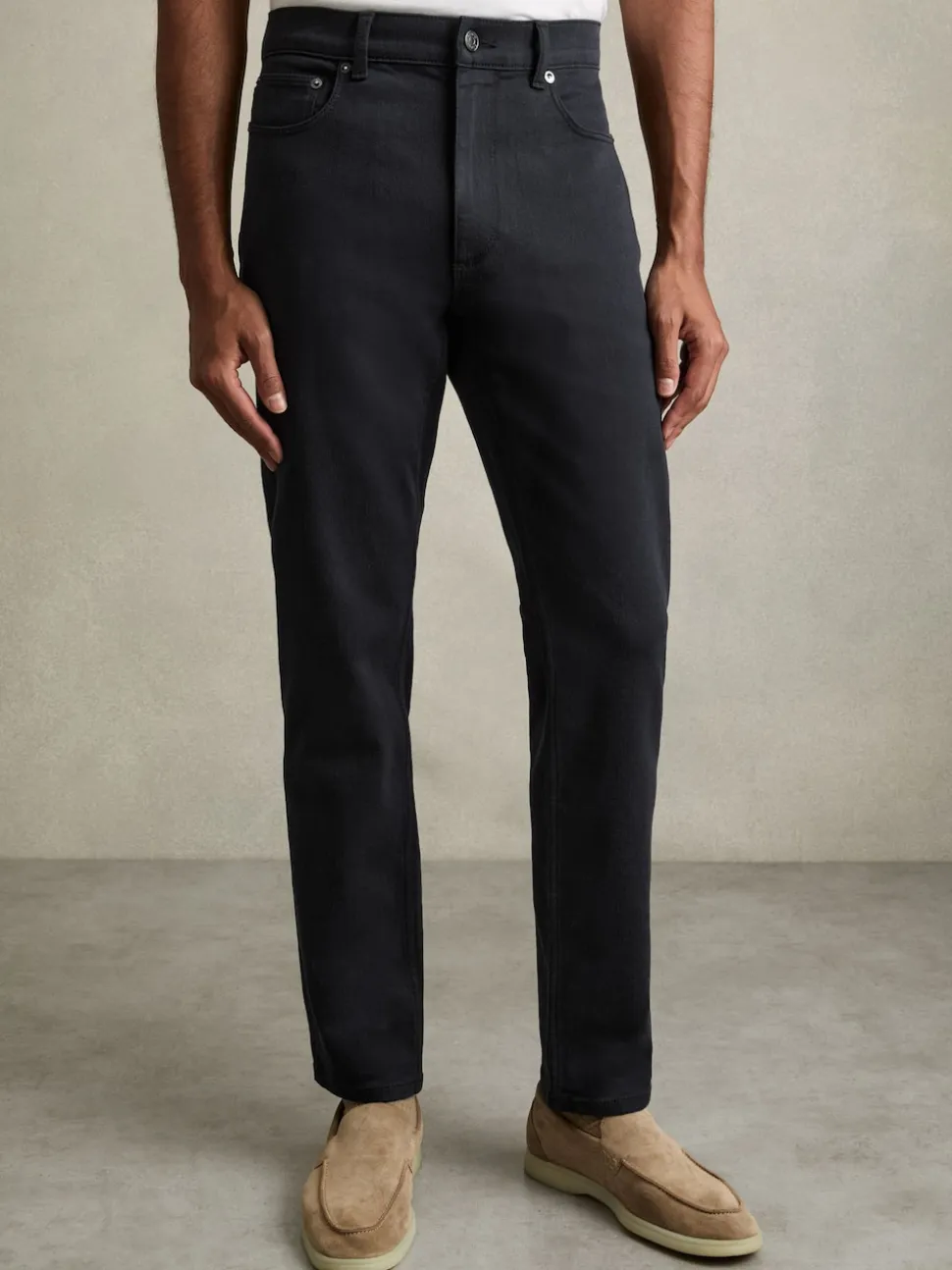Reiss Navy Picton Cotton-Stretch Slim-Fit Jeans